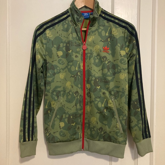 adidas Other - Kids large Adidas camo skull zip up jacket